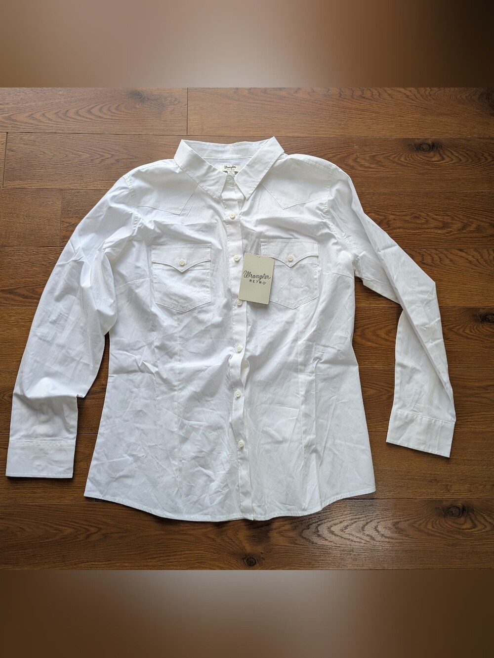 Wrangler Retro Classic Collared Button Down Women's XL White NWT